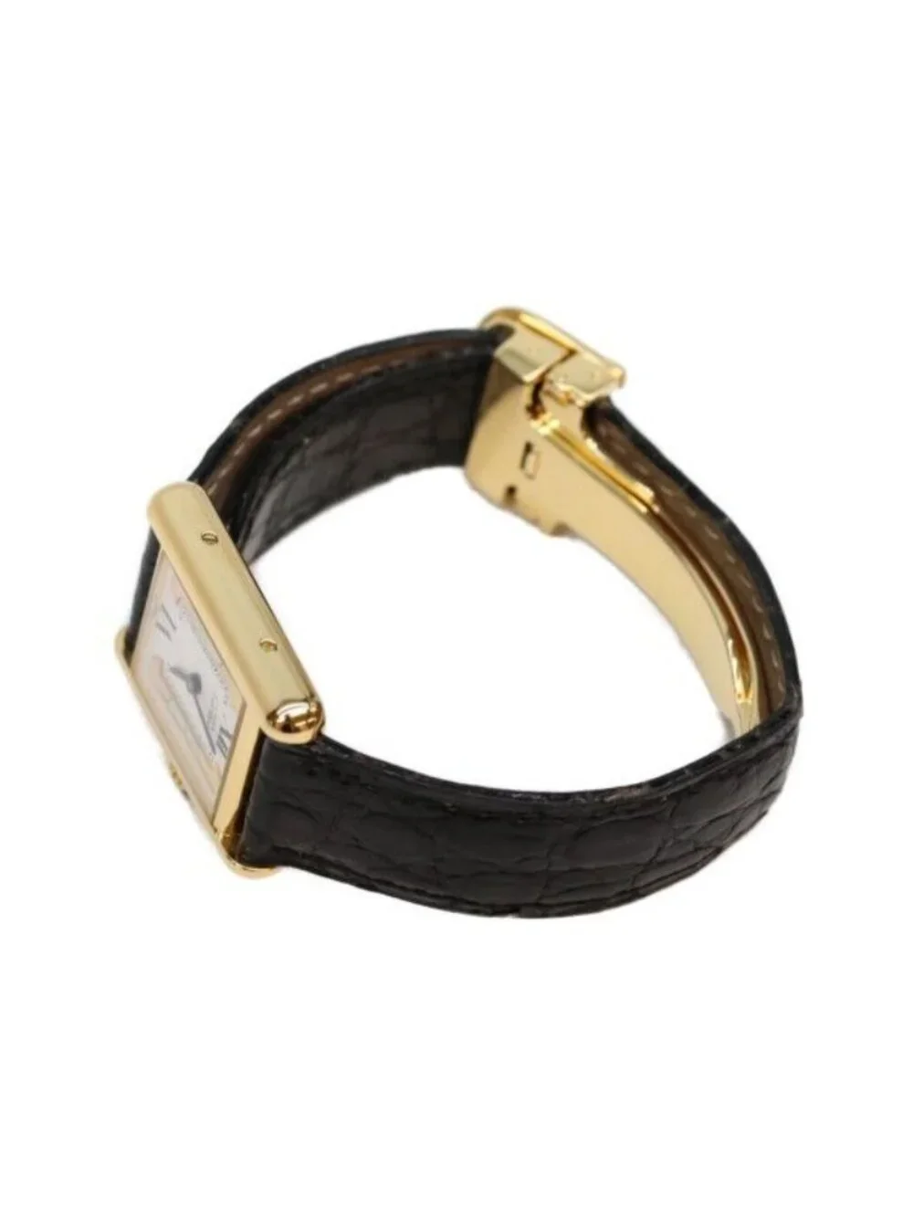 Cartier Trinity Dial Must Tank SM Vermeil Leather Quartz